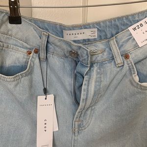 Topshop ASOS wide leg crop jeans